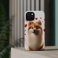 thumbnail image 4 of DistinctInk Tough Case for Apple iPhone 13 (6.1" Screen), Compatible with MagSafe Charging - Valentine's Day Finnish Spitz, 4 of 6