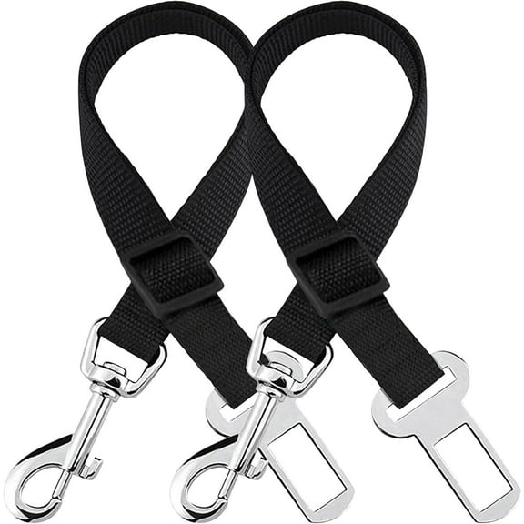 Siloon Dog Seat Belt for Car, Adjustable Nylon Pet Seatbelt, Supports All Cars, Seatbelt for Dogs in Car, Dog Car Leash Seat Belt, Cats and Ferrets Seat Belt Harnesses, 2 Packs