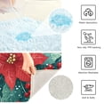 thumbnail image 3 of Yayeee Bath Rug for Bathroom Floor Non Slip Rectangle Fluffy Soft Absorbent Mat, 16"x24", Christmas Poinsettia, 3 of 7