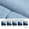 thumbnail image 4 of Set de 4 Piezas Edredón Acolchado y Sábanas Individual Dreamlab, Colcha para Cualquier Temporada, Hipoalergénica, Color Azul Mezclilla, Diseño Jaspeado Azul Mezclilla, 4 of 5