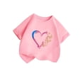 thumbnail image 3 of Shirts for Girls 14-16 Girls Cute Graphic Print Round Neck Short Sleeve Tee Summer Casual T Shirt Z7-Pink, 120, 3 of 5