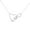 White, variant on Heart & Infinity Moissanite Diamond Women Pendant Necklace 925 Sterling Silver 14K White Gold Over