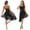 Black, variant on Aiihoo Women Ballroom Lyrical Dance Dress Sleeveless Sequins Mesh Modern Dance Dress Leotard Navy_Blue M