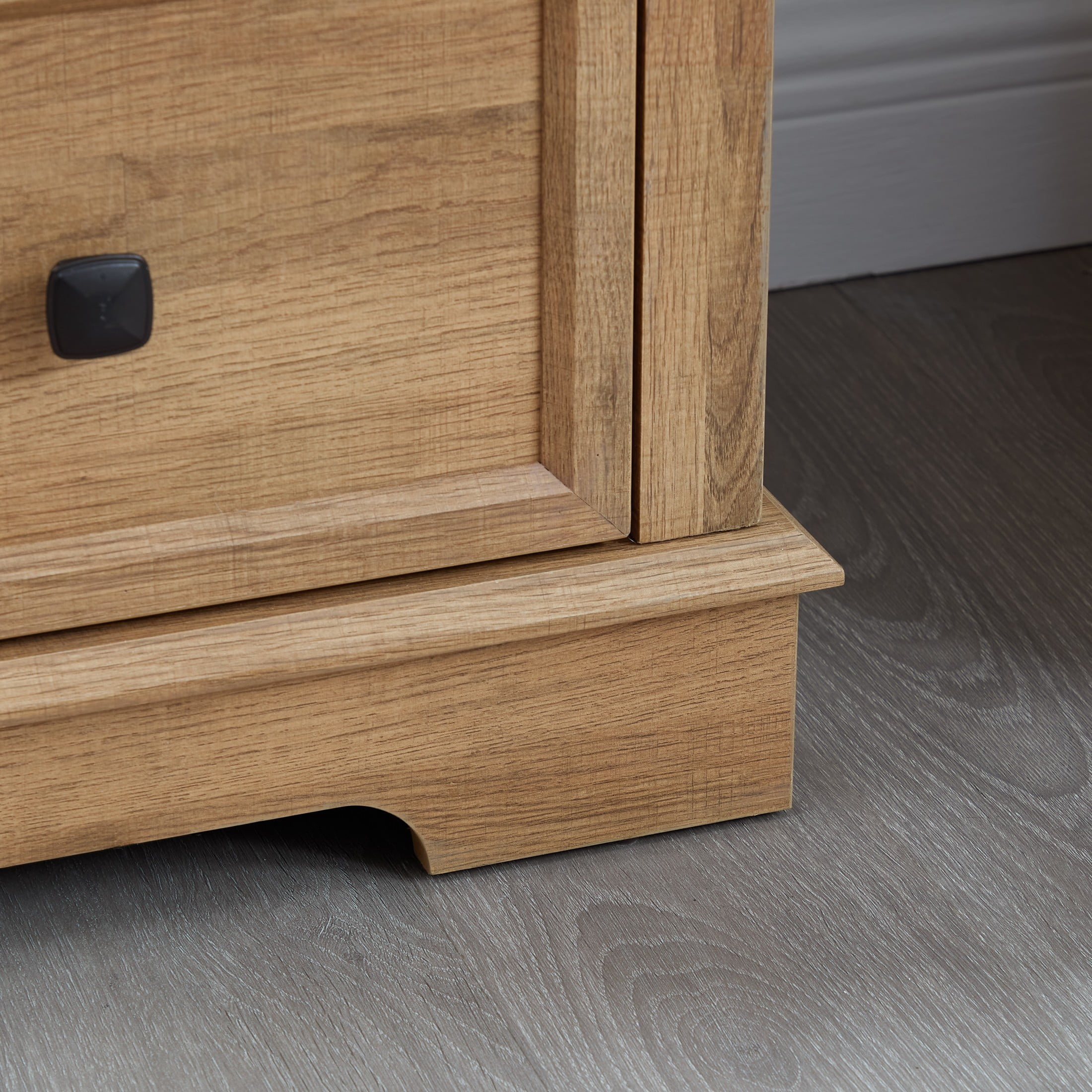Noble House Preton 6-Drawer Oak Dresser, Tall Farmhouse Modern Clothes Storage Chest Organizer for Bedroom, Oak