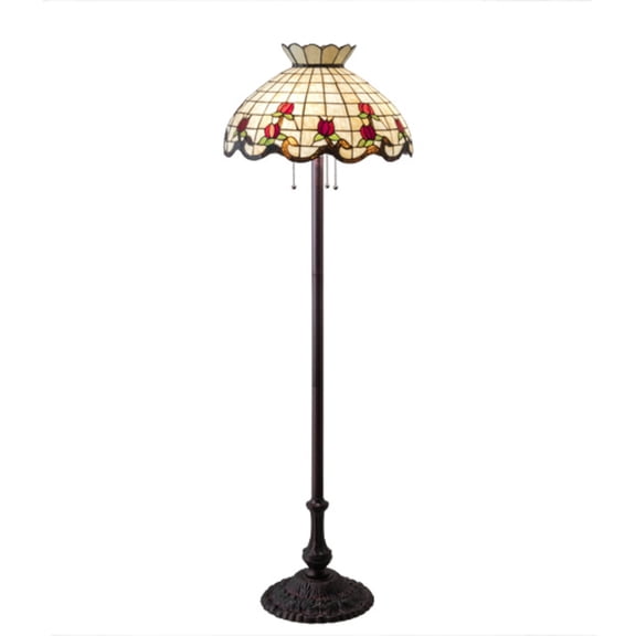 Meyda Lighting 62" High Roseborder Floor Lamp