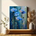 thumbnail image 6 of Blue Poppy Floral Canvas Print, Wall Art Decor for Living Room, Bedroom, Dining Room, Hallway, Office, 6 of 8
