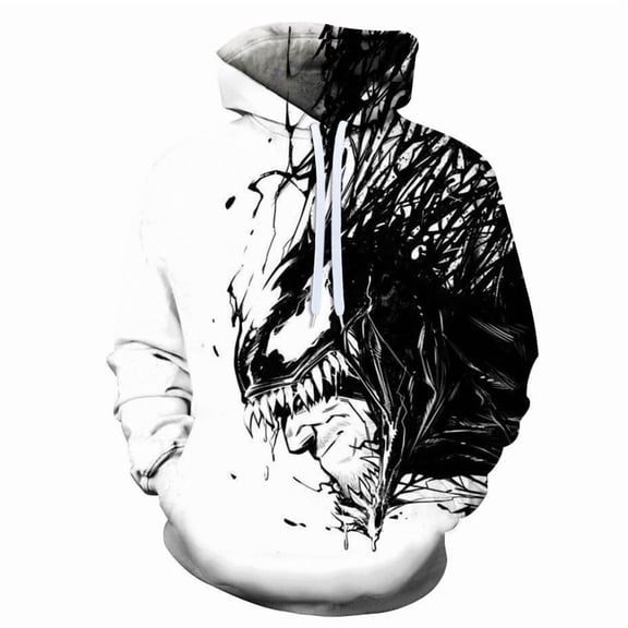 Venom spring and autumn 3D digital printing Venom series sports loose hoodie hoodie