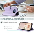 thumbnail image 6 of for Samsung Galaxy Note 9 Elegant Phone Case Wallet Pocket with Card Holder for Women,Crossbody Strap Case for Samsung Galaxy Note 9 with Strap Lanyard,Magnetic Flip Leather Case,Purple, 6 of 10