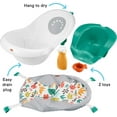 thumbnail image 6 of Fisher-Price 4-in-1 Sling ‘n Seat Tub Baby to Toddler Bath with 2 Toys, Whimsical Forest, Plastic, 6 of 7