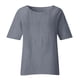 thumbnail image 4 of Vestidos Casuales Para Mujer, Blusas De Mujer De Moda Blusa holgada de cuello redondo de color liso para mujer, camisa informal de media manga para el trabajo, túnica, 4 of 4