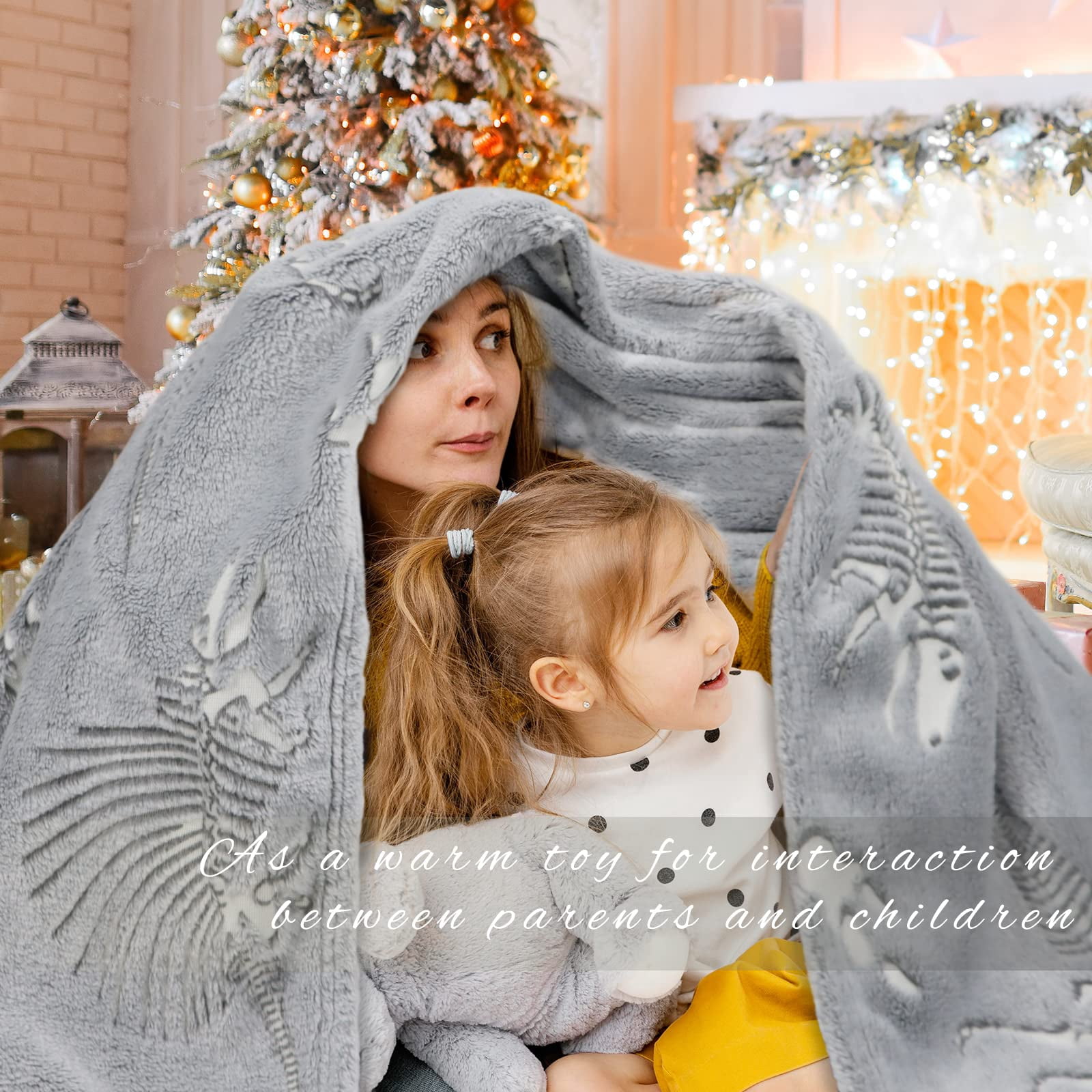 Soft Blanket Dinosaur Fleece Blankets Kids Dinosaur Gifts for Boys 60"x80"