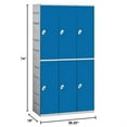 thumbnail image 3 of Plastic Locker - Double Tier - 3 Wide - 73 Inches High - 18 Inches Deep - Blue - Unassembled, 3 of 3