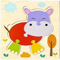 MeetYTOYS Wooden Puzzles, Animal Jigsaw Puzzles Montessori Toys Learning Educational Christmas Birthday Gifts