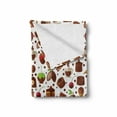 thumbnail image 2 of Chocolate Soft Flannel Fleece Throw Blanket, Sweets and Candies with Cocoa Beans Piece of Cake Ice Cream Strawberry Pattern, Cozy Plush for Indoor and Outdoor Use, 50" x 70", Multicolor, by Ambesonne, 2 of 6
