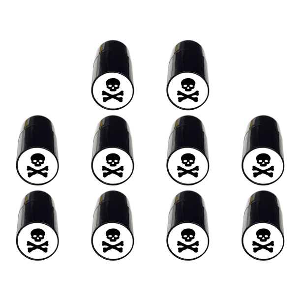 10uds. Ball Stamper Golf Tinta de marcado de larga duración para amantes, niños y adultos (calavera) Negro