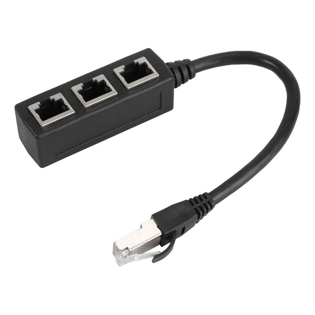 EcoNesxp RJ45 cable adapter port plug ethernet port for computer 3 cable adapter port plug ethernet port for computer/router/box to ethernet splitter cable ethernet splitter