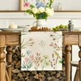 thumbnail image 3 of Camino de mesa de verano con flores y plantas de moda, decoración de mesa de cocina de temporada, decoración interior para fiestas navideñas, 3 of 5