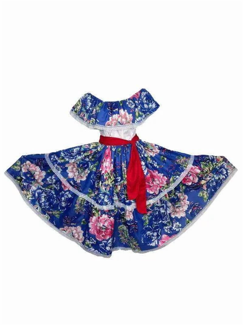 Floral Jibarita Campesina Dress for Adults