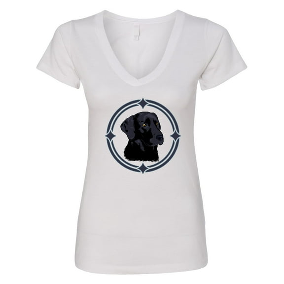 Inktastic Labrador Retriever Black Lab Women's V-Neck T-Shirt