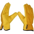 thumbnail image 1 of Guantes de trabajo de cuero resistentes a espinas (XL) para jardinería, construcción de jardines y construcción resistente para hombres y mujeres, construcción transpirable y flexible Rojo Verde, 1 of 4