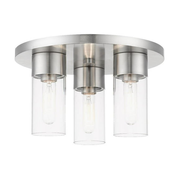 3 Light Flush Mount in Contemporary Style-8.25 inches Tall and 14 inches Wide Bailey Street Home 218-Bel-4829287