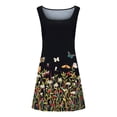 thumbnail image 4 of Pompotops Robe Courte Sans Manches pour Femme, Robe Visuellement Fine, Mode, Imprimé Floral, Été, Nouveautés, Robe à Imprimé, 4 of 7