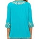 thumbnail image 5 of Blusas Mexicanas para Mujer, Camisas Bordadas, Ropa Hippie, Túnicas de Fiesta, Blusas Bohemias Campesinas de Talla Grande. Azul XL, 5 of 6