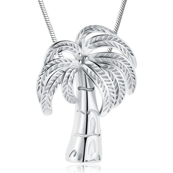 Palm Tree Urn Necklace Keepsake Memorial Ashes Necklace Coconut Tree Urn Necklace Memorial Ashes Necklace
