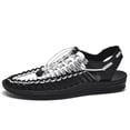thumbnail image 5 of Sandalias de gladiador para hombre, zapatos de verano tejidos hechos a mano de alta calidad para hombre, sandalias de playa informales sin cordones para exteriores, zapatillas planas, 5 of 5
