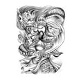 thumbnail image 3 of Temporary Tattoo Sticker - Customizable Design, Water-Resistant, Up to 15 Days Wear, 34x48CM, Safe Plant Ingredients, 3 of 7