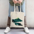 thumbnail image 2 of Stylish Canvas Tote Bag with Vibrant Orange and Pink Splash Design - Perfect for Shopping Travel and Parties, 2 of 4