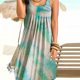 thumbnail image 5 of Vestido corto con estampado de teñido anudado, sin mangas, vestido plisado, azul, 5XL Methold AP002087-08, 5 of 7