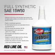 Redline 11504 SAE 15W50 Engine Oil, 1 Quart