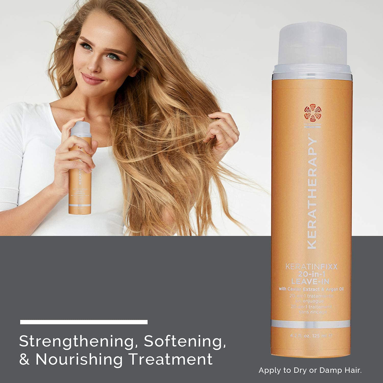 3 Pack - NEW Keratherapy KERATINFIXX 20-IN-1 LEAVE-IN, Infused with Caviar Extract & Argan Oil, 4.2 fl oz/each
