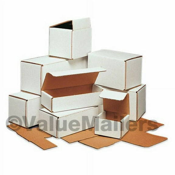 50 - 6x4x3 White Corrugated Shipping Mailer Packing Box Boxes 6 x 4 x 3
