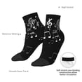 thumbnail image 6 of Fuzoiu Falling Musical Print Adult Socks, Crew Moisture-wicking Socks, Unisex Cushion Crew Socks,Casual Sports Ankle Socks, 6 of 7