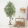 Artificial Trees 7 FT Tall Fake Olive Trees for Indoor Large Faux