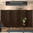 thumbnail image 6 of Red Lantern 6 ft. Tall Woven Fiber Folding Screen - Dark Mocha - 8 Panel, 6 of 6