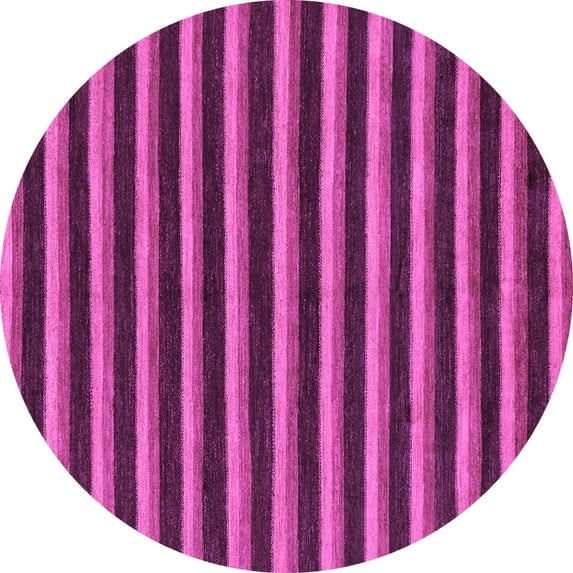 Ahgly Company Indoor Round Abstract Purple Modern Area Rugs, 8' Round
