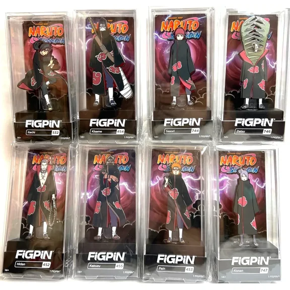 FiGPiN Naruto Shippuden Akatsuki Members Collectible Pin Set of 8