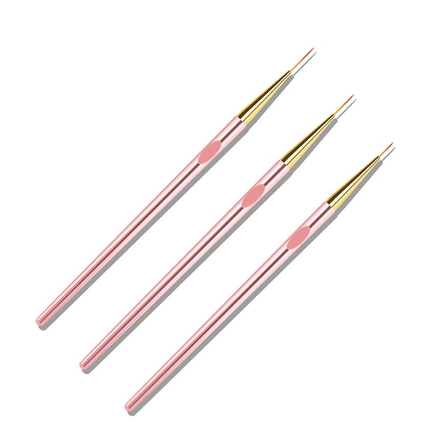 Juego de pinceles profesionales para delinear uñas en oro rosa: rotuladores ultrafinos para diseños precisos, perfectos para la aplicación creativa de esmaltes y diseños de uñas