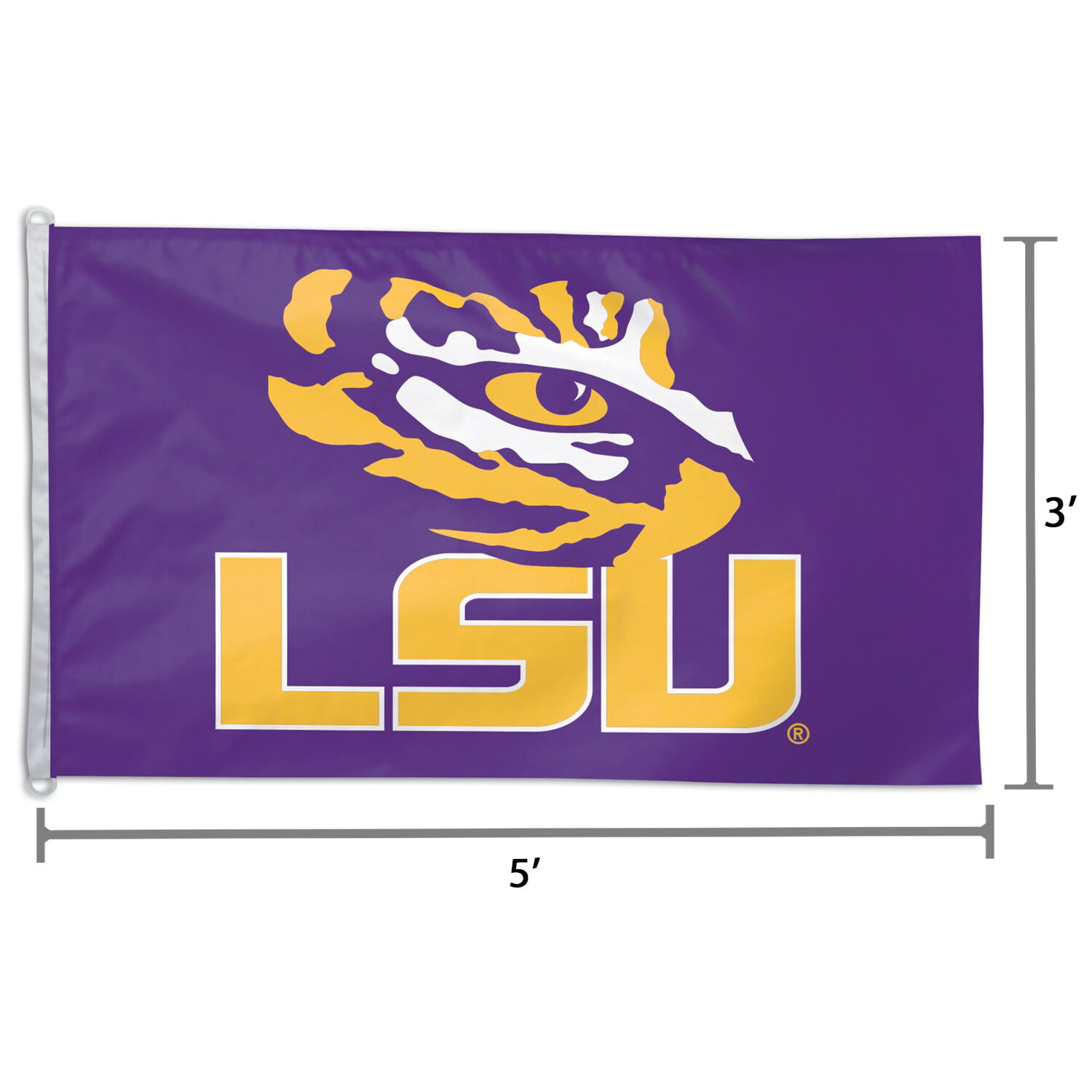 Rico Industries NCAA Lsu Louisiana State University Stars And Stripes 3x5 Banner Flag 