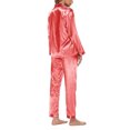 thumbnail image 3 of Qertyioot Femmes Décontracté en Vrac Solide Col Rond Pantalon à Manches Longues Home Set Summer Épargne, 3 of 6