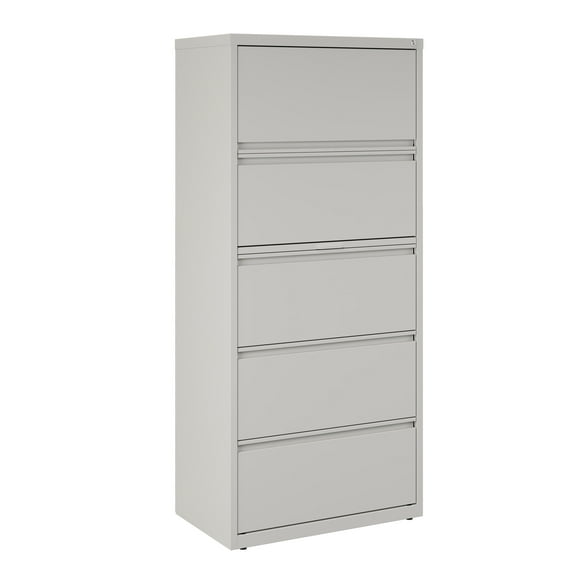 Hirsh 30 inch Wide 5 Drawer Metal Lateral File Cabinet for Home and Office, Holds Letter, Legal and A4 Hanging Folders, Gray