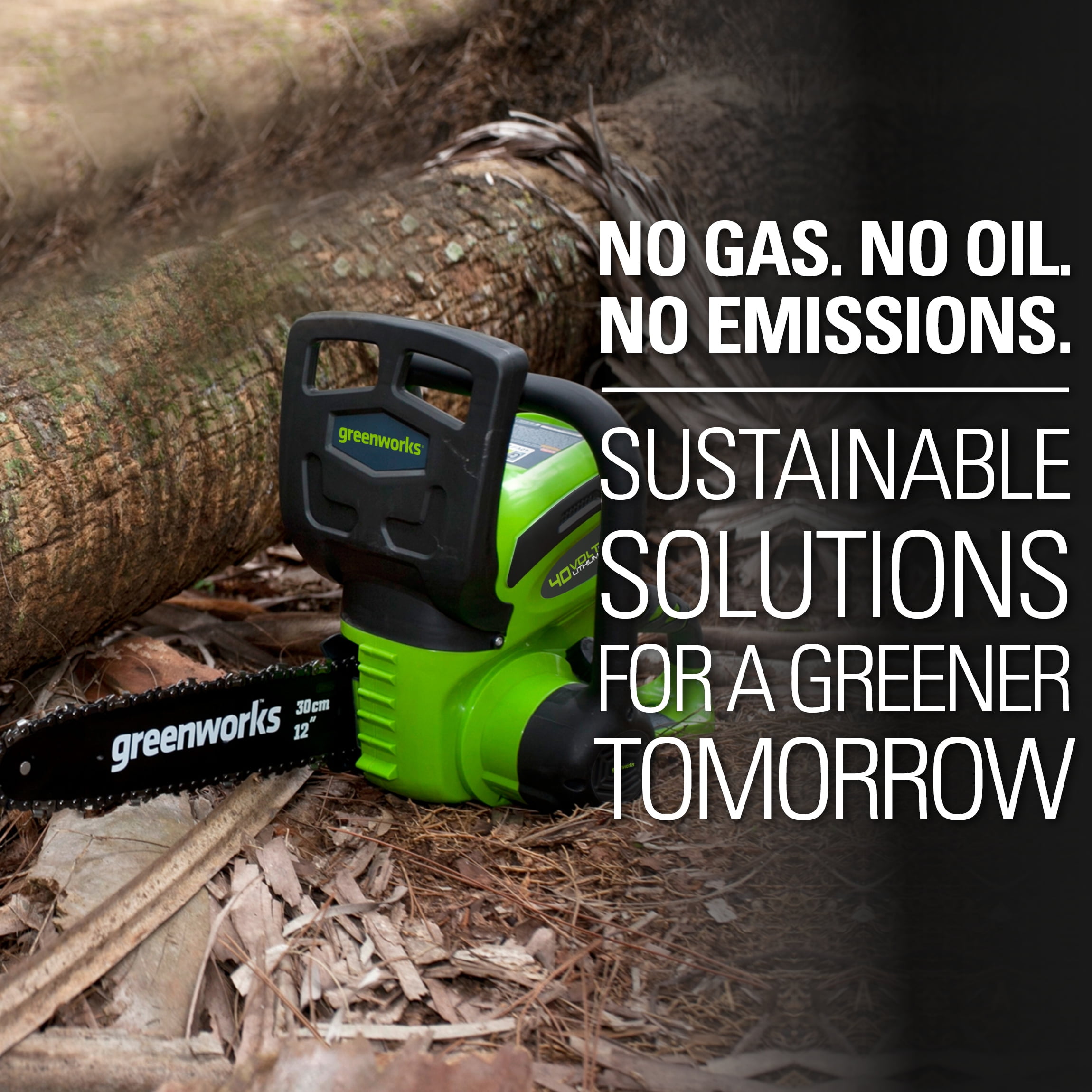 Greenworks 12" 40 V Battery Powered Chainsaw