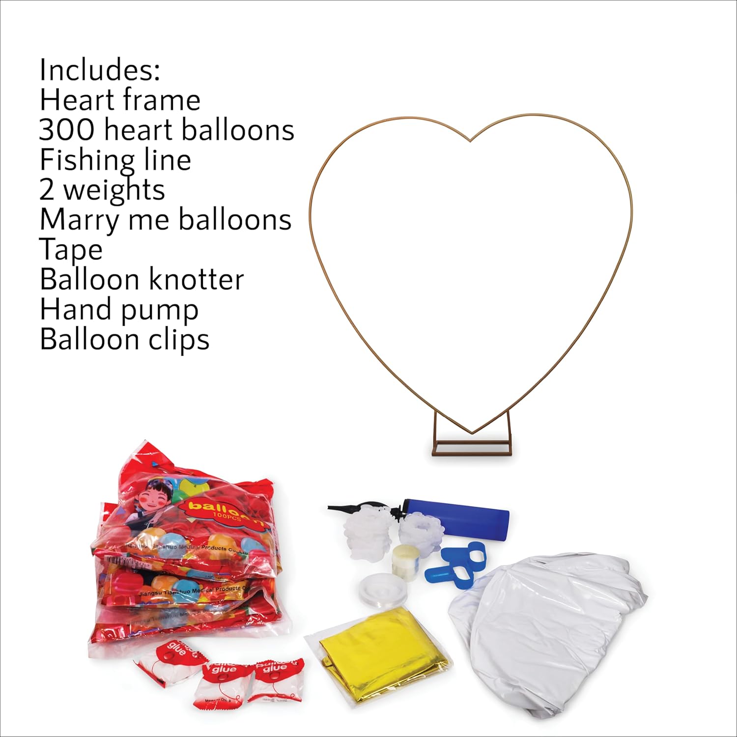 Upper Midland Products Romantic Balloon Arch Sign Marry Me Proposal Decorations & Engagement Party Decorations