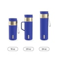 thumbnail image 5 of Contigo 20 oz Stainless Steel Travel Mug Tumbler – Leak-Proof Insulated Coffee Mug, Keeps Drinks Hot, Side Handle, Royal Blue/Champagne, 5 of 7
