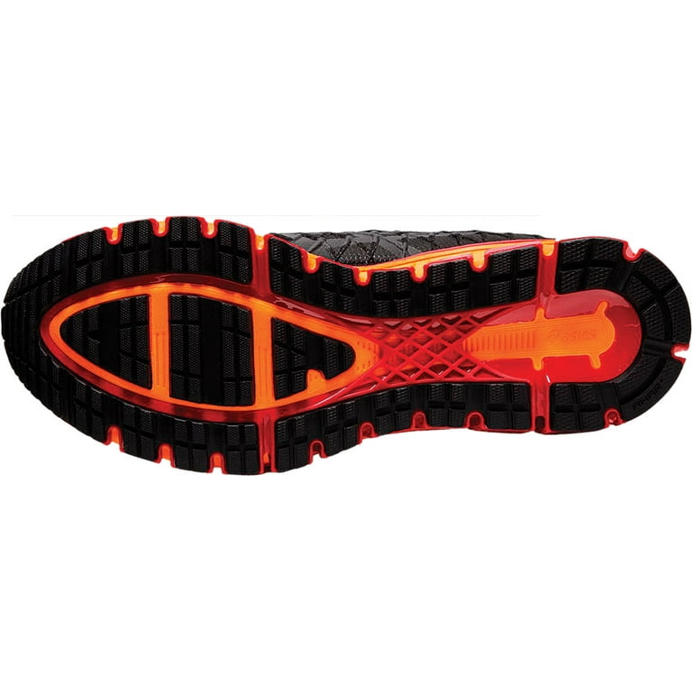 Men s ASICS GEL Quantum 180 4 Running Shoe Black Classic Red 14 D