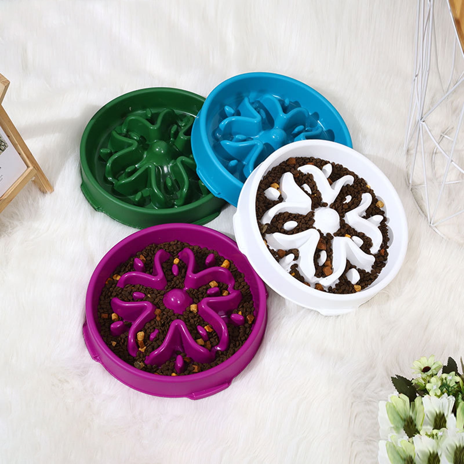 YIFAEUX Dog Slow Feeder Bowl Large Breed Unbreakable Safe Slow Down Eating Reduce Bloating Dog Bowl Easy to Clean Maze Pet Feeder with Non-Slip Bottom for Healthy Eating