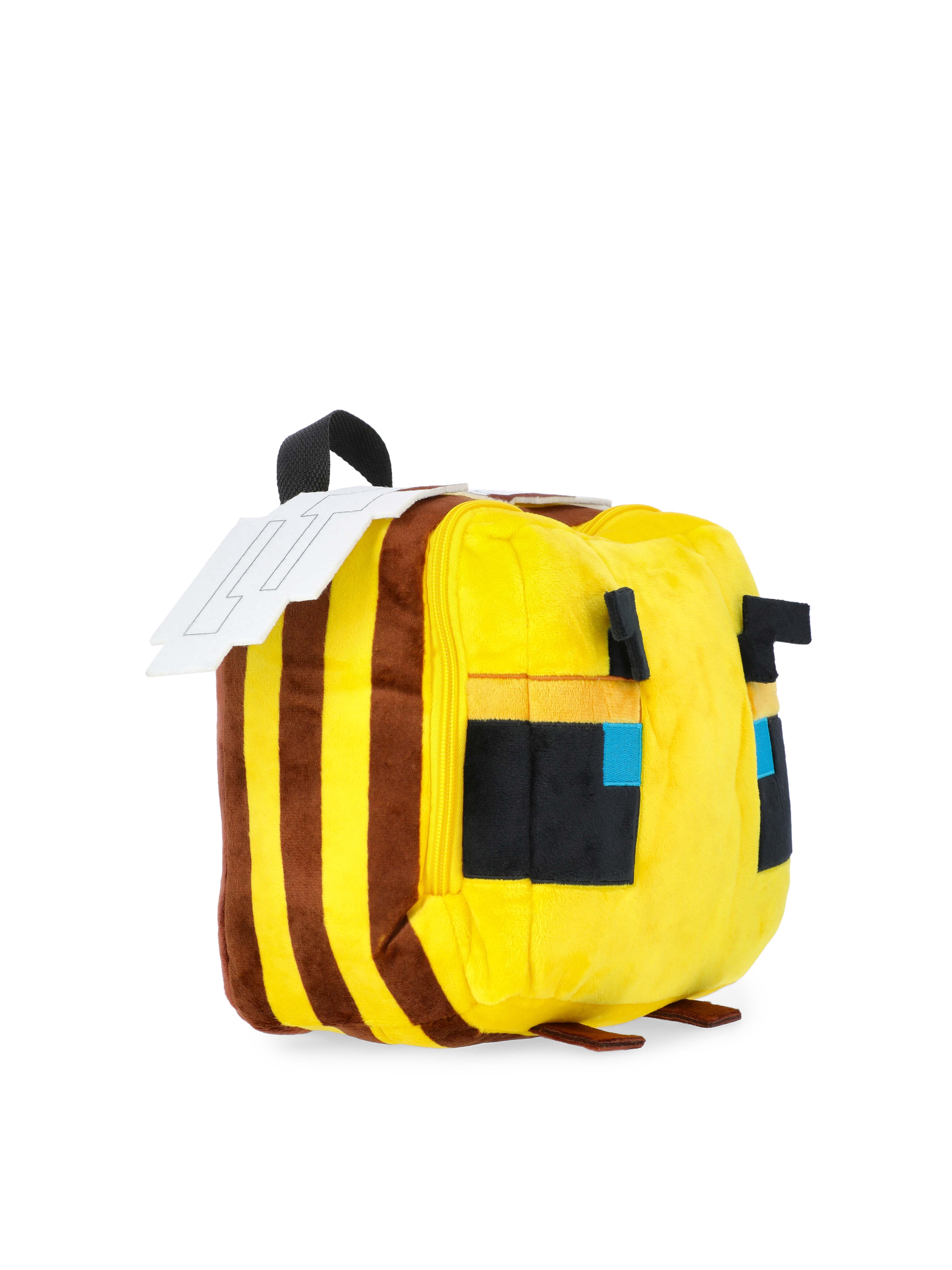 Minecraft Boys Bee Plush Backpack, 12.5" Yellow